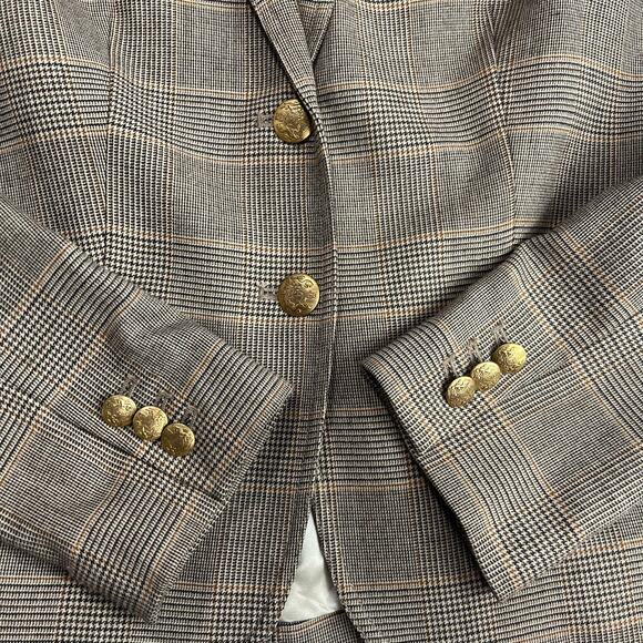 J Crew Schoolboy Blazer Sz 2 Houndstooth Wool Blend Preppy Old Money Academia - Picture 6 of 16